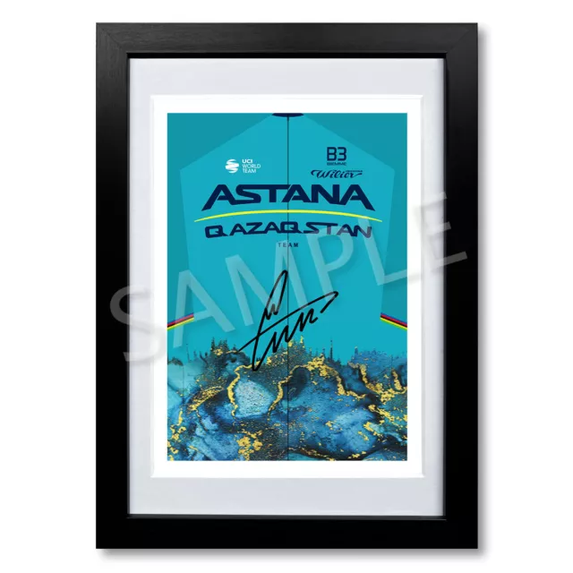 MARK CAVENDISH TEAM Astana Qazaqstan Jersey 2025 Signed Poster Photo