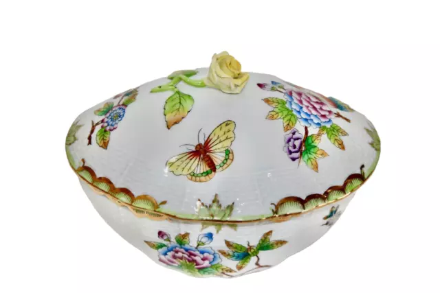 Superb Dinner Set Herend Queen Victoria VBO Tureen Lidded Serving Dish Bowl