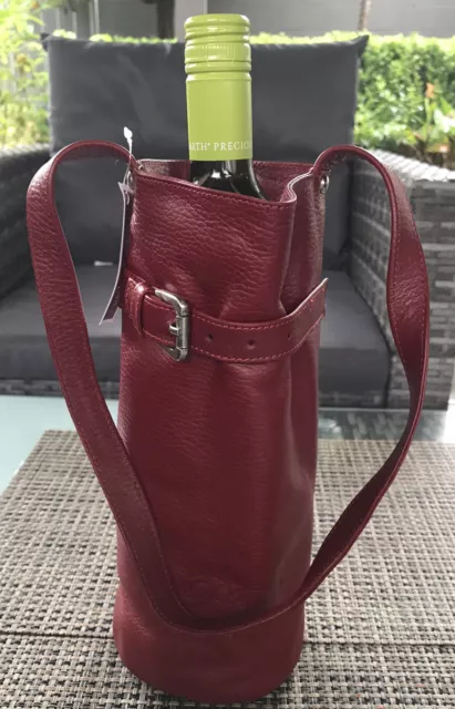 Beautiful Genuine Leather Wine Carrier