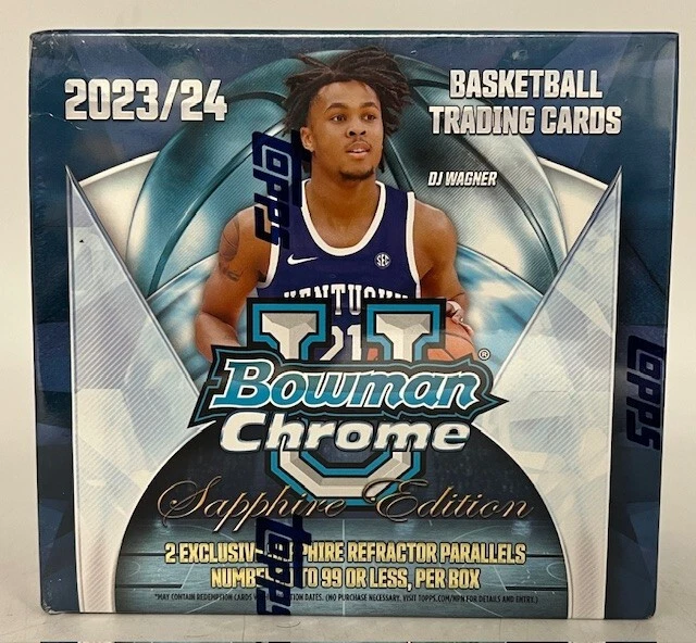 202324 TOPPS BOWMAN University Chrome Sapphire Basketball Hobby Box