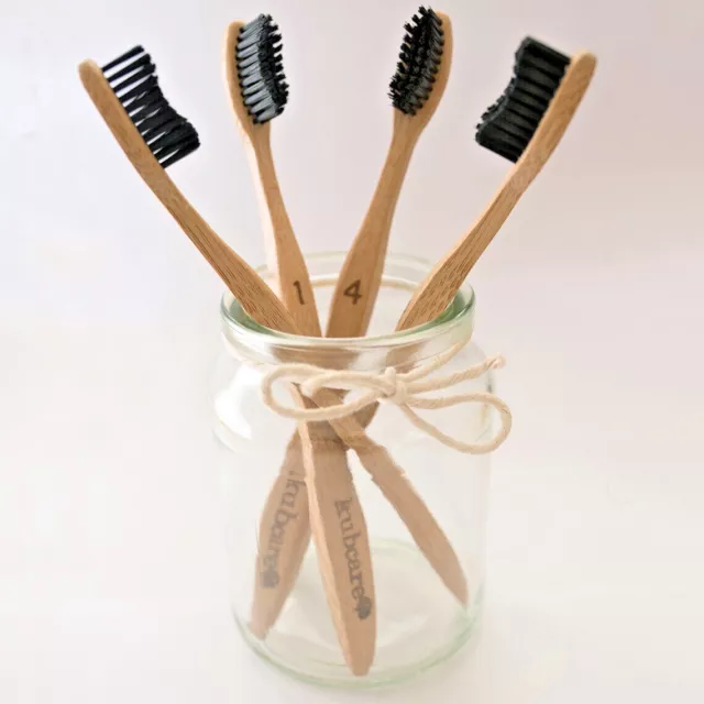 Premium Bamboo Toothbrush Biodegradable Organic BPA Free Soft Charcoal Bristles