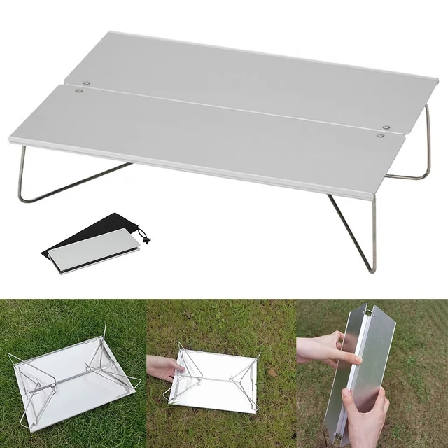 Petite Table De Camping Pliable En Aluminium - Légère, Portable Et Imperméable, Idéale Pique-nique