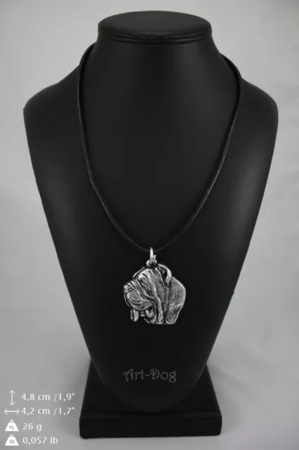 Neapolitan Mastiff, silver covered necklace, high qauality Art Dog