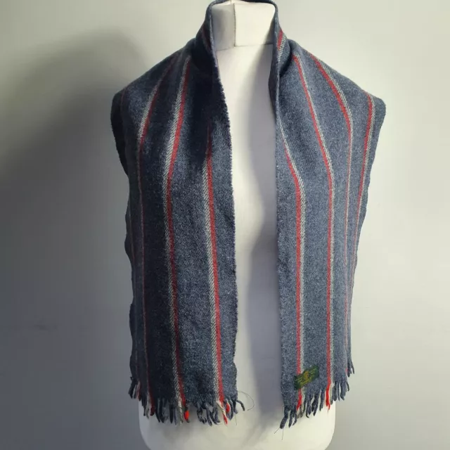 Sciarpa Tweedmill pura lana nuova a righe unisex made in UK 2