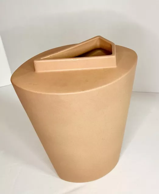 VTG Post Modern ASA Pottery Vase Germany Abstract Ceramic Matte Terracotta 9”