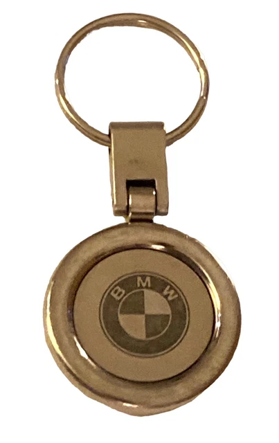 BMW Key Ring Key Chain BMW Tucson Dealer AZ Promo Round Silver Tone BMW Logo