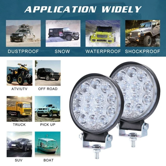 Marine Feu Lumières Voiture Pièces détachées Accessoires Travail LED 2pcs