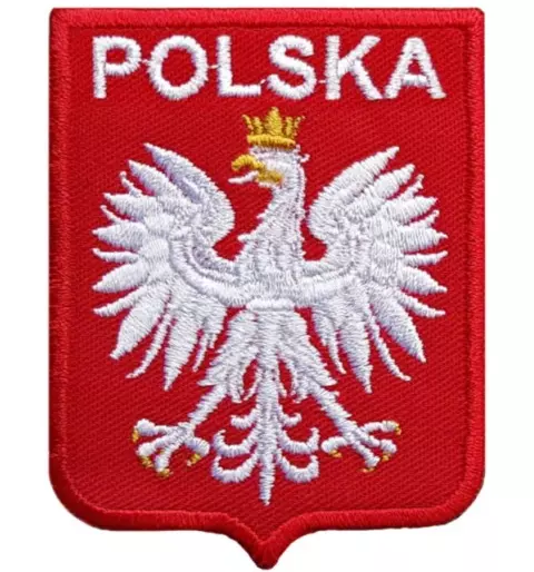 410 Ww2 Polish Army White Eagle 2.8 Inch Patch Poland Hook And Closure