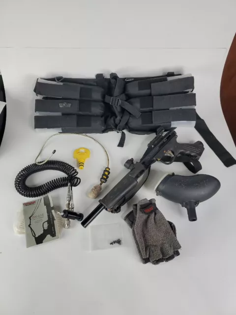 Tippmann Pro-Lite Semi-Automatic Paintball Marker Lot with manual and extras