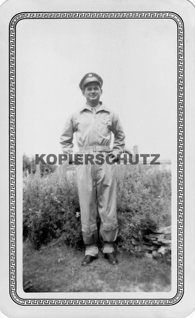 ORIGINAL FOTO PORTRAIT US Army Air Forces Pilot Flieger 1944 2.WK WWII