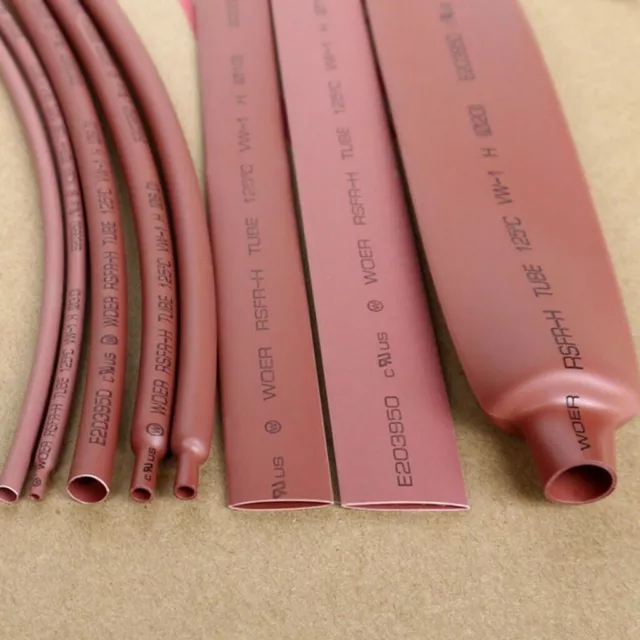 1.0-30mm 2:1 Brown Heat Shrink Heatshrink Shrinkable Tube Tubing Wire Sleeving