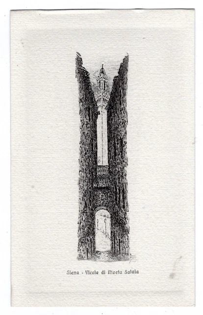 Siena  Vicolo Di Macta Salaia Cartolina Nr 26   Ill.  Petrucci  Ediz.giuntini Nv