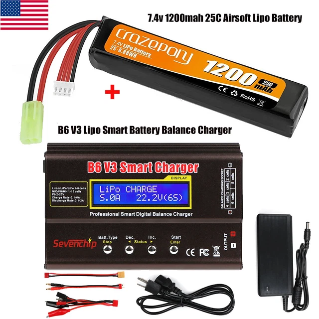Batterie LiPo 7.4V 1200mAh 25C 1 Stick Mini Tamiya Genspow