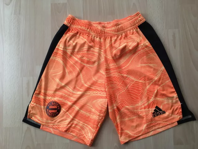 Adidas Hose Short zu Torwart Trikot Neuer 2021/2022 Gr. S orange