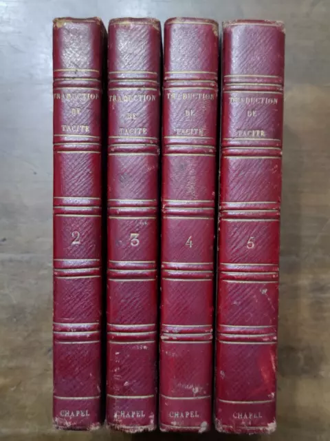 Tacite nouvelle traduction  Paris 1808 lot de 4 volumes
