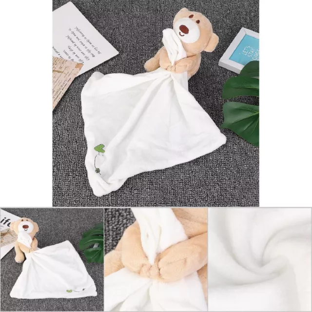 Infant Safety Towel Cartoon Animal Doll Soothing Towels Baby Bear Comforting Toy 3