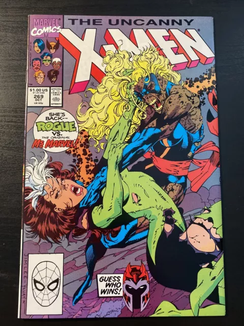 The Uncanny X-Men 269 1990 Marvel Comics Rogue vs. Ms. Marvel Captain Marvel MCU