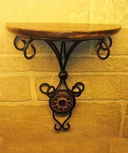 ANTIQUE Wooden Decorative Corner Wall Hanging Bracket Shelf