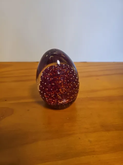 Art Glass Paperweight controlled bubble