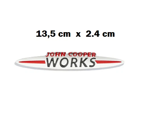 Autocollant/emblème John Cooper Works JCW - Modèles Mini Clubman, Countryman, R50 à R58 - Taille AR Petit