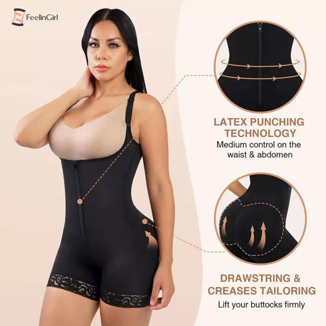 Womens Firm Tummy Control Full Body Shaper Slimming Bodysuit Shapewear Butt Lift 3