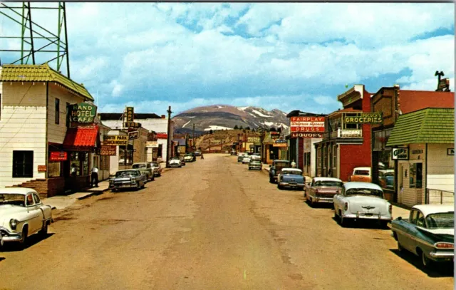 Fairplay, Colorado - Busy Front Street - Vintage Postcard