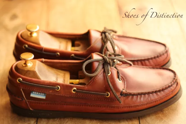 SEBAGO BROWN LEATHER Boat Deck Shoes Mens UK 9 US 9.5 N EU 43.5 $113.02 ...