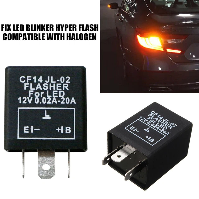 TURN SIGNAL HAZARD LED Flasher Relay CF14 3Pin JL02 Fix Fast Hyper