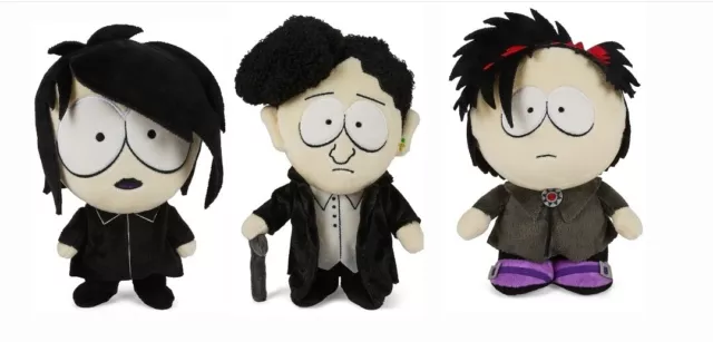Kidrobot South Park Goth Niños 8" Felpa Phunny Paquete De 3 Nuevo Sellado