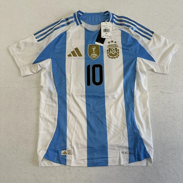 Maillot Domicile Argentine 2015 #10 Messi - America Cup Final Vs Chile - Adidas