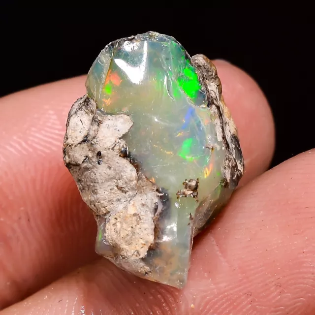 fire opal rough, natural Ethiopian opal raw gemstone 12.5Ct. 18x15mm