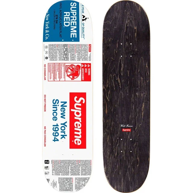 White  Supreme Paint Skateboard
