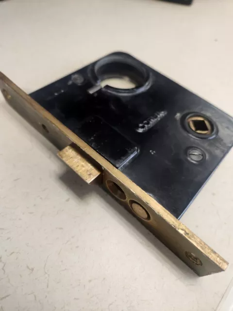 Vintage Corbin Exterior Mortise Lock Door Hardware Salvage Deadbolt Brass