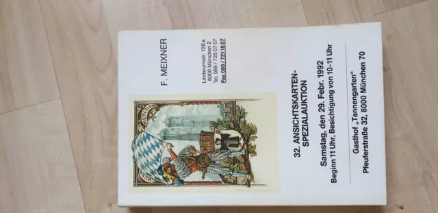 Auktionskatalog Franz Meixner 32. Ansichtskarten-Spezialauktion 1992