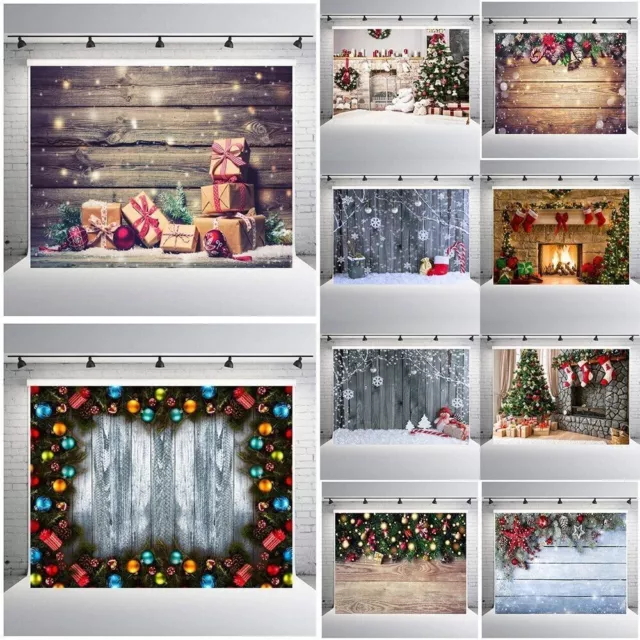 Christmas Cloth Photo Background Xmas Photography Studio Props Backdrop Decor AU