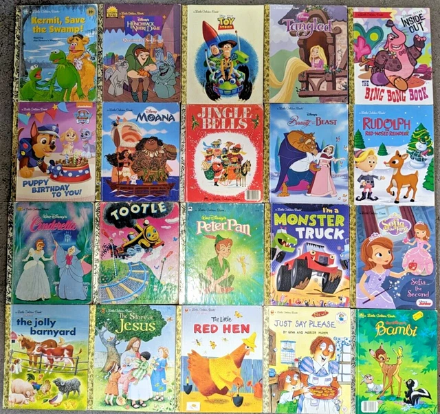 Little Golden Book 20 Lot Childrens Books Some Vtg Salvage Condition Free Shp L2