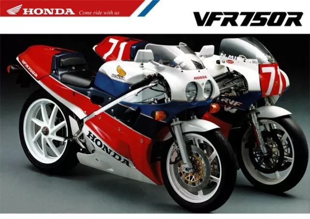 Honda Vfr750R Rc30 Vintage Motorcycle Motorbike Poster Brochure Advert A3!
