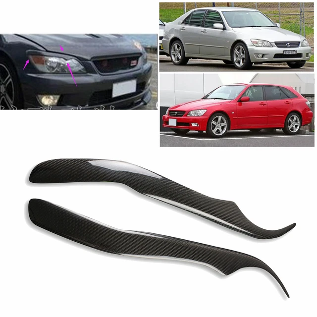 Real Carbon Fiber Eyebrows Eyelids Headlight for Lexus IS IS200 IS300 Altezza A#