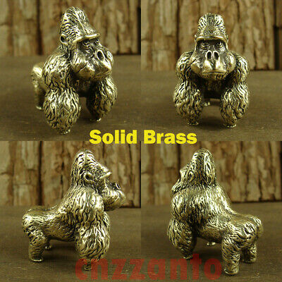 Heavy duty Solid Brass Cast Gorilla ape Decoration figurine statue Z278
