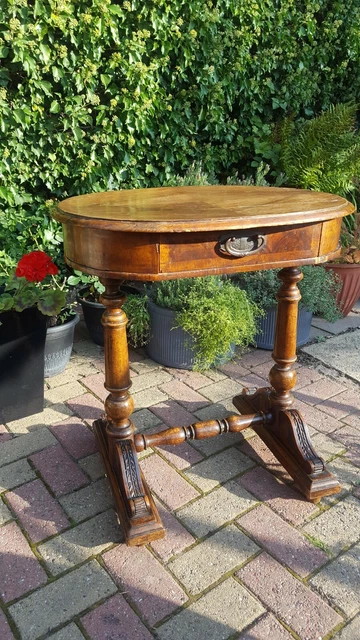 18Th Century Antique Georgian English Oak/Walnut Pine Side Table
