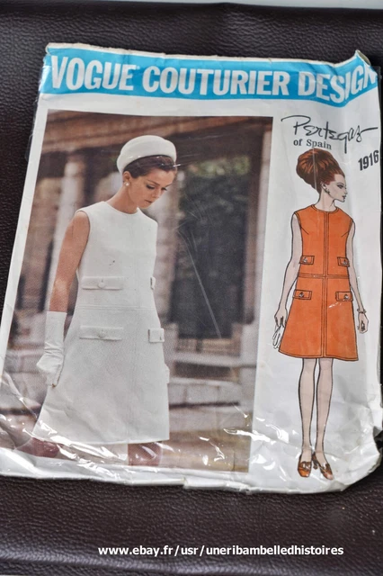 Patron De Couture Vogue Vintage Années 1940 - Manteau Femme Taille B34 - Neuf, Non Découpé