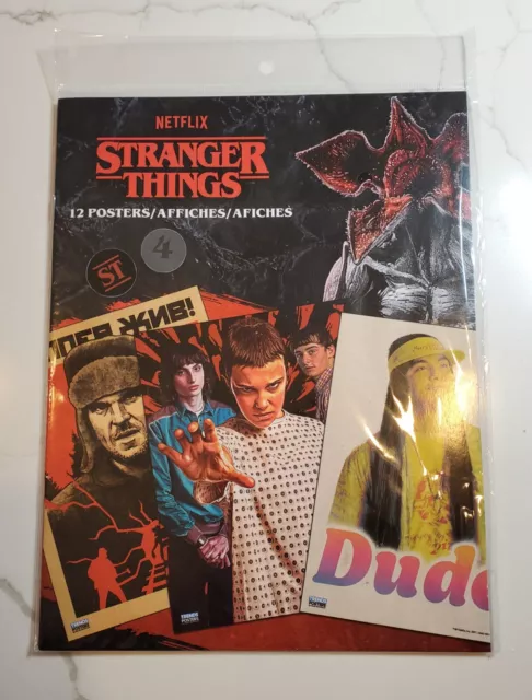 NETFLIX: STRANGER THINGS - POSTER BOOK of 12 - 11" x 8.5" - NEW STILL SEALED