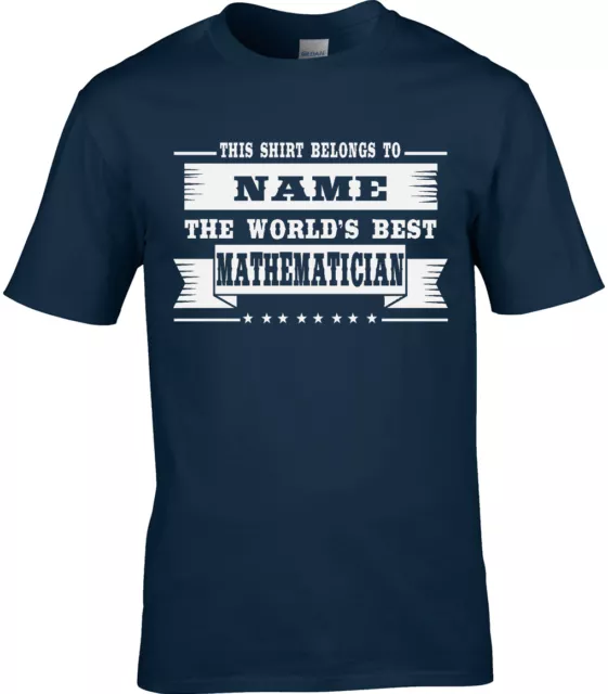 Mathematiker Herren personalisiertes T-Shirt Geschenk Mathematik Mathematik Naturwissenschaften Fach 3