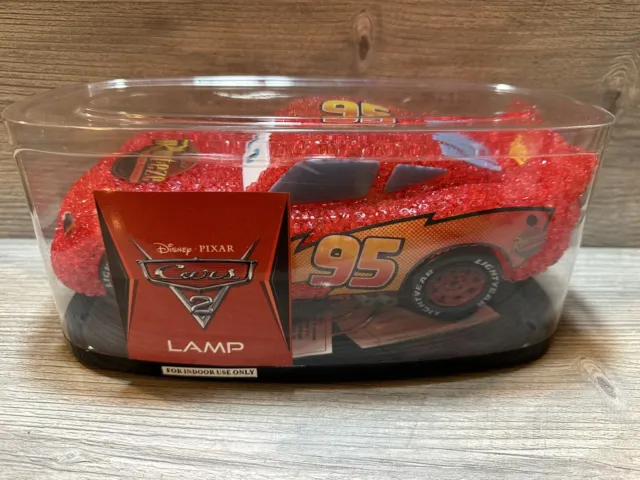 Disney Pixar Cars Lightning McQueen 95 Bedside Lamp Tabletop Night Light 2006