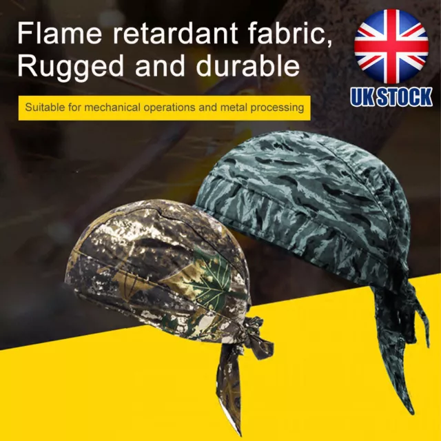 UK Welding Welders Hat Cap Bandana Flame Retardant Fabric for Welding Helmet