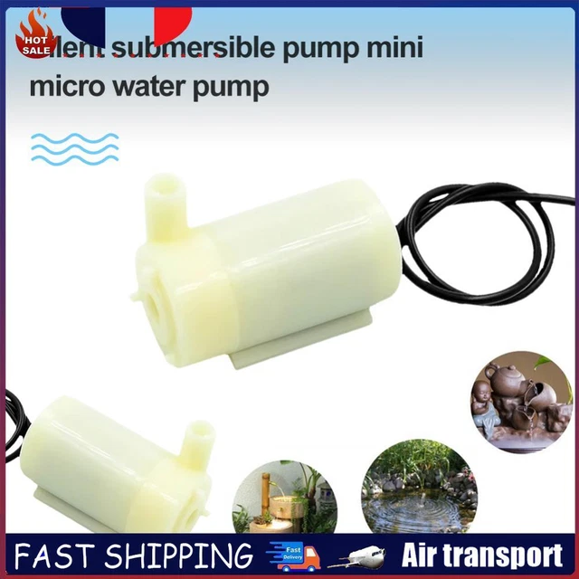 Mini Pompe à Eau Submersible USB 3V - Débit 80 L/h - Pour Fontaine, Arrosage Plantes - Longueur Fil 1 M