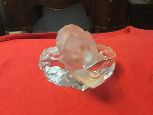 Faberge Crystal Polar Bear Signed Igor Carl Faberge Made in France "As Is"