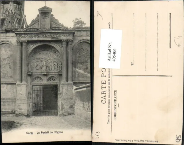 405406,Ile-de-France Val-Oise Cergy Le Portail de l'Eglise Kirche Portal