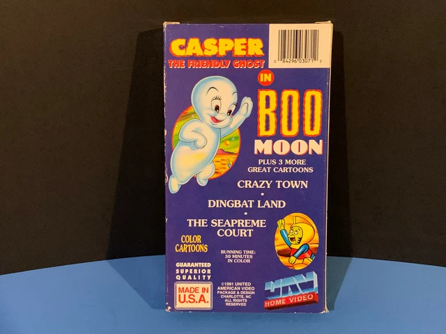 Boo Moon VHS CASPER THE Friendly Ghost In Boo Moon (UAV, 1991) Cartoon See My ...