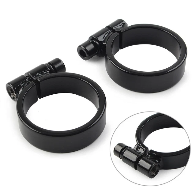 Exhaust Port Clamps For Harley XL Ironhead Sportster 1000 Model 1957-1985 Black